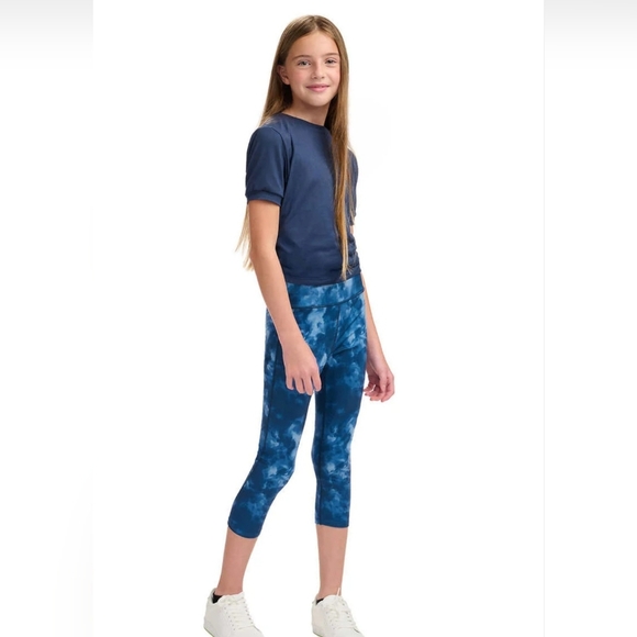 BNWOT LOLE Youth Girls Set Biker Short & Capri Leggings Size 10–12 Activewear - Picture 3 of 4